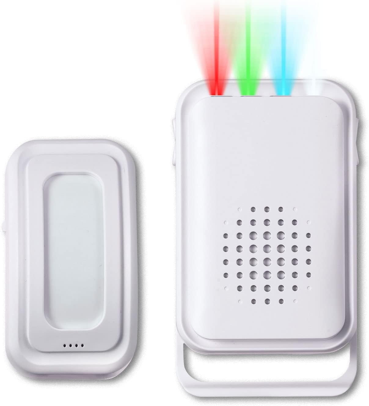 Motion Sensor Detector Door Chime for Business Store Entry Alert, Welcome Buzzer Monitor Doorbell Alarm for Home Elderly, LED Indicators \u0026 Vibration (1 Sensor \u0026 1 Receiver)