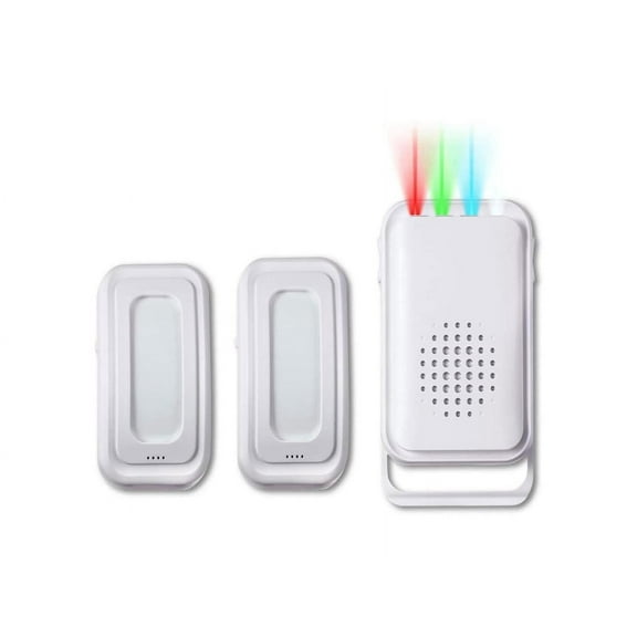 Motion Sensor Detector Door Chime for Business Store Entry Alert, Welcome Buzzer Monitor Doorbell Alarm for Home Elderly, LED Indicators & Vibration (2 Sensor & 1 Receiver)