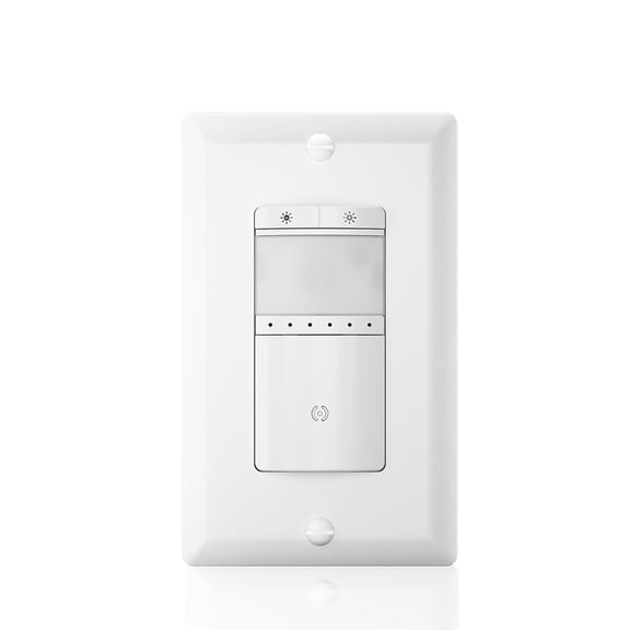 Motion Sensor Dimmer Light Switch, in-wall Electronic Dimmer with PIR Infrared Motion Activated, Occupancy & Vacancy Modes, Single Pole for CFL/LED Bulb, Wall Plate Included, White