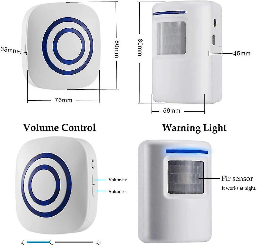Motion Sensor Door Chime For Business, Outdoor Doorbell Kit Wireless