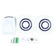 Motion Sensor Doorbell Wireless Door Entry Bell Plug in Receiver with Two Transmitter US