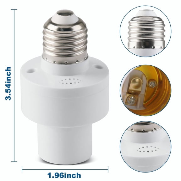 Motion Sensor E27 Light Bulb Socket Adapter