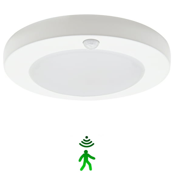 Motion Sensor LED Ceiling Light, 6inch 120V LED Flush Mount Round Lighting Fixture, 10W 700lm LED Closet Light for Indoor/Outdoor, Porches, Closet Rooms, Stairs, Hallways, 5000K Daylight White
