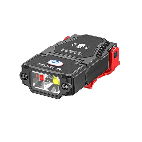 Motion Sensor LED Headlamp Hat Clip Light, 1200mAh Battery, 5-10h Working Time, 1200 Lumens, ABS Material, Hands-Free Operation