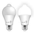 thumbnail image 1 of Motion Sensor LED Light Bulb, 10W (80W Equivalent) A19 E26 Clear White Bulbs 2 Pack, 1 of 7