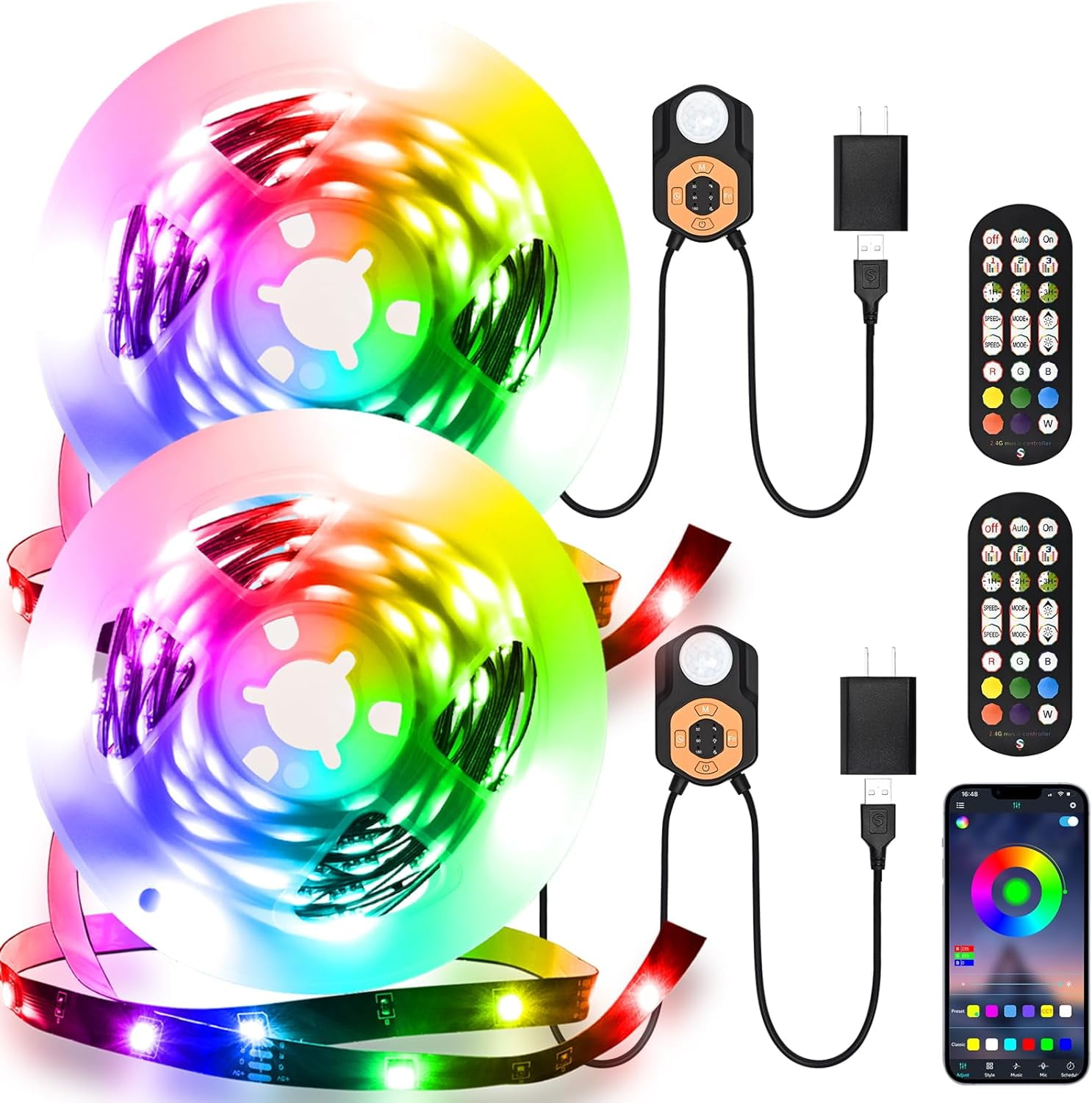 Motion Activated Led Light Strip $5 Below Motion Sensor LED Light Strip 19.68ft 6M Under Bed Lights | 3 Modes