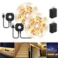 Motion Sensor LED Light Strip 2 Pack 9.8ft Indoor Bed Lights