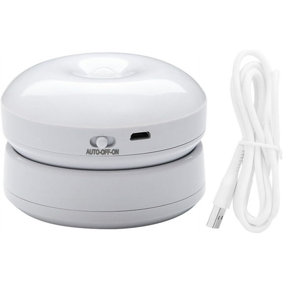 Motion Sensor LED Night Lights Plug in, 360° Rotation USB Rechargeable Energy-Saving Automatic Body Induction Lamp for Bedroom Bedside Staircase Hallway Cupboard, Warm Light