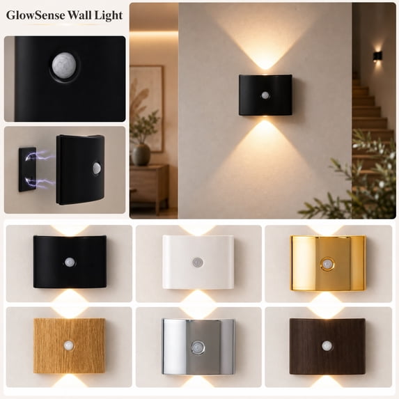 Motion Sensor LED Wall Light, Rechargeable Magnetic Wall Lamp with Auto On/Off, Wireless Magnetic Wall Sconce, Easy Installation LED Night Light for Hallways Stairs & Closets