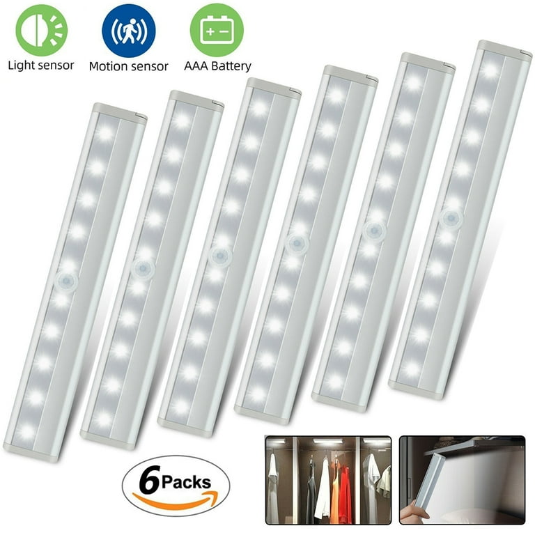 LED Motion Sensor Light 10 LED Battery Operated Lights - LED Under Cabinet