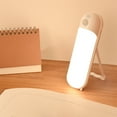 thumbnail image 1 of Motion Sensor Light Indoor LED | USB Rechargeable Stick-On Stair Lights | Compact Table & Wall Lamp | Soft Eye-Care Night Light for Cabinets, Bedroom, Study | White Plastic | 1 Pc | 5.9x1.9x1.6 in, 1 of 9