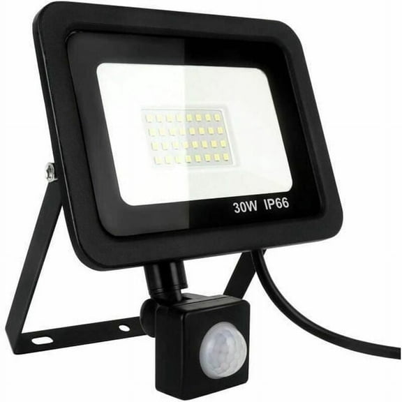 Outdoor Led Floodlight, 30W Super Bright Energy Saving Motion Sensor Light With PIR, Waterproof Flood Light For Garage Yard Driveway (6000K, Ultra-thin Body Design)