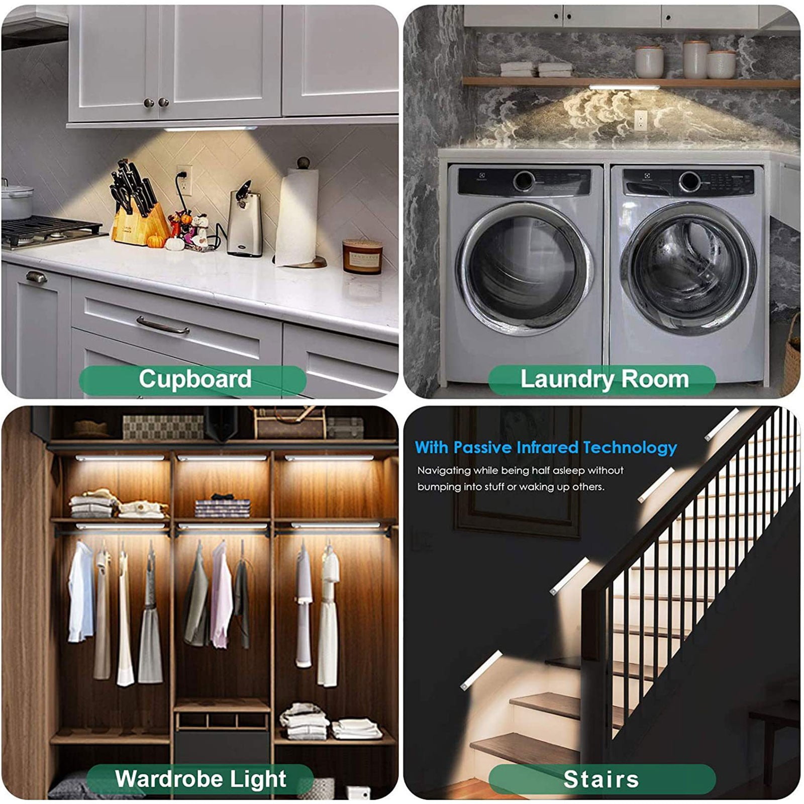 Motion Sensor Light Rechargeable Lighting Long Christmas Lights for