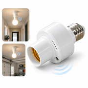 Motion Sensor Light Socket Adapter, Automatic Motion-Activated Screw-In Bulb Holder, Plastic Lamp Base for Hallway Stairway Garage