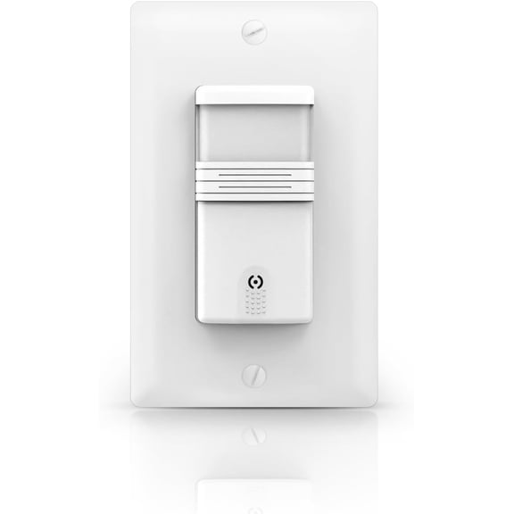 Motion Sensor Light Switch, Occupancy & Vacancy Model Motion Activated Wall Switch, Single Pole for Laundry, Gara, Neutral Wire Required, UL & FCC Listed