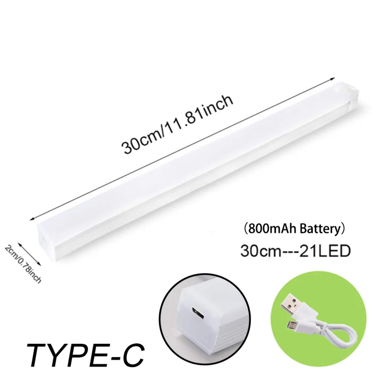 Motion Sensor Light Wireless LED Night Light Type C Rechargeable Light ...