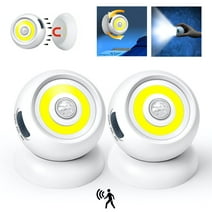 Motion Sensor Lights, 2Pack 360° Motion Activated LED Light Battery Powered Wall Safe Lights