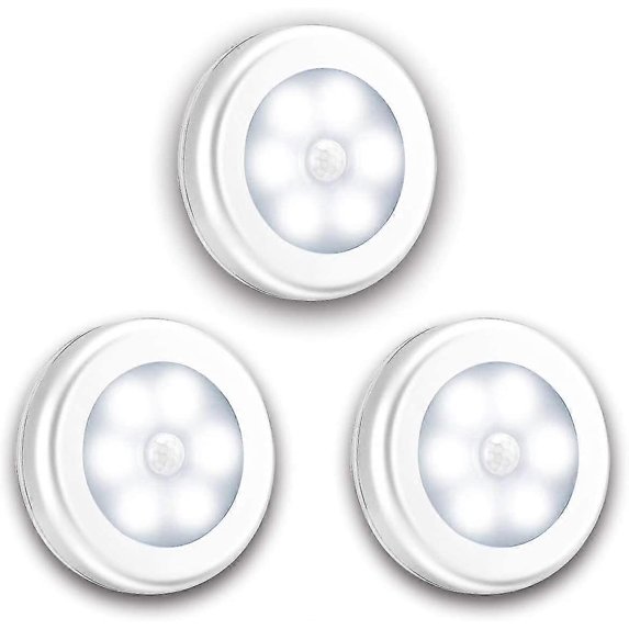 Motion Sensor Lights, 3 Pack Upgraded Version Led Night Lights, Motion Sensor Light Indoor Battery-powered, Closet Lights Stair Lights, Wall Lights Fo