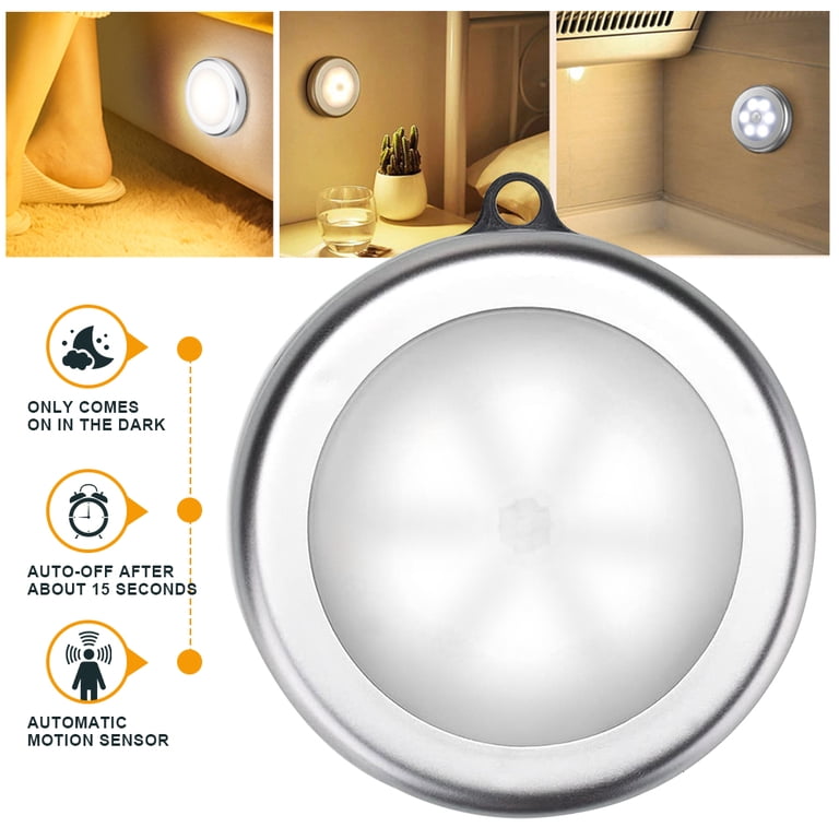 Wireless Motion Sensor Night Light – Battery Operated, Warm Glow, Easy Stick-On Installation For Closets, Hallways, Stairs & Garages