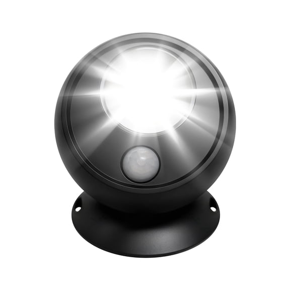 Motion Sensor Lights Outdoor - Battery Operated LED PIR Security Light, Wireless Spotlight for Porch Garden Stair Pathway Driveway(Black)