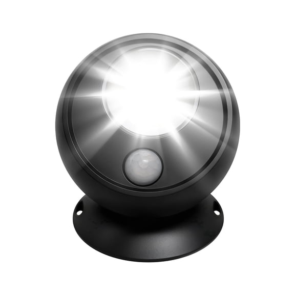 Motion Sensor Lights Outdoor - Battery Operated LED PIR Security Light, Wireless Spotlight for Porch Garden Stair Pathway Driveway(Black)
