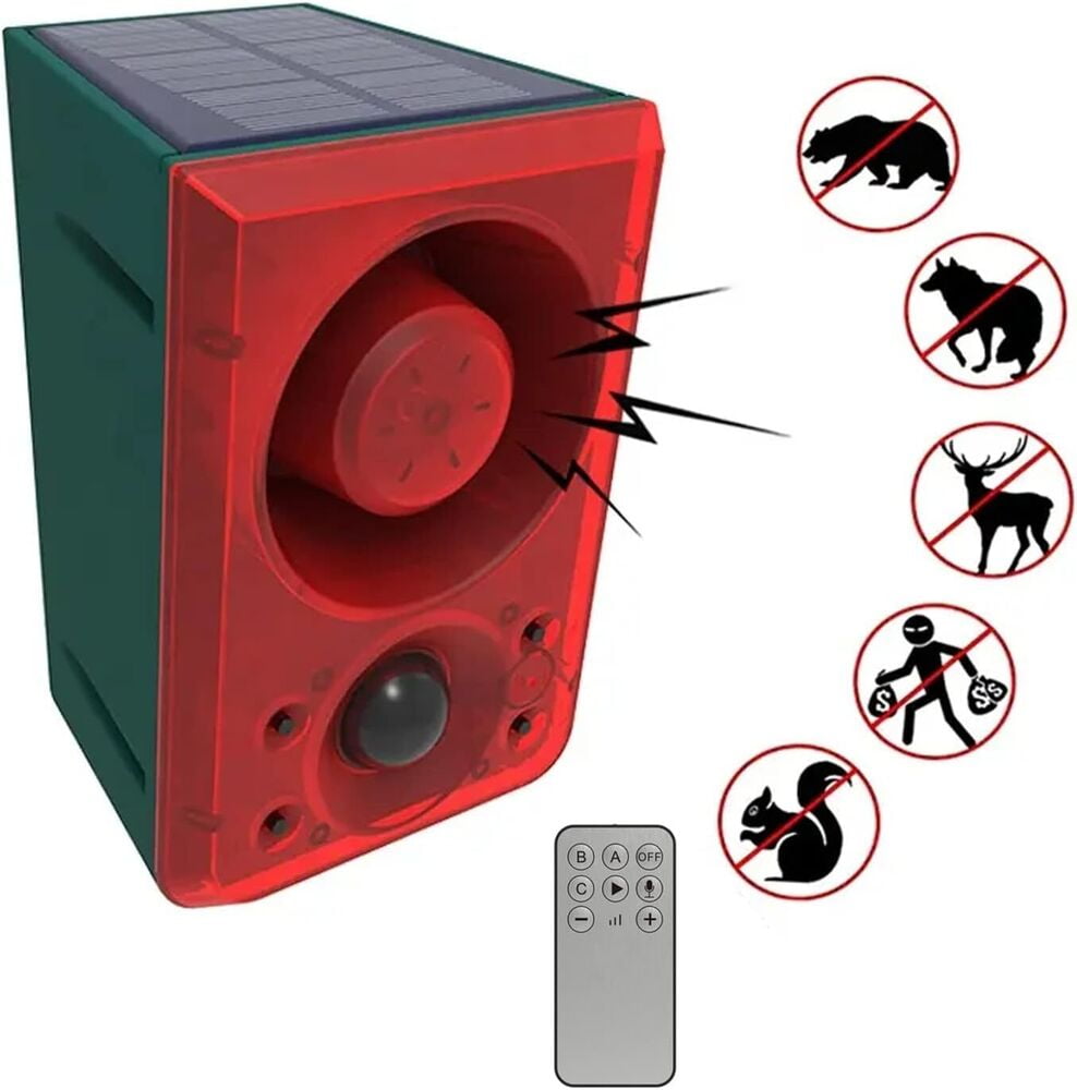 Motion Sensor Motion Alarm Emits loud dog barking gunshot sounds upto
