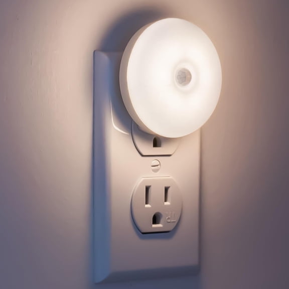 Motion Sensor Night Light, Sensor Night Light Plug in, Motion Nightlight Plug into Wall, Energy Efficient, Cool White Night Light for Bathroom, , Kitchen, Hallway, Stairway, 2