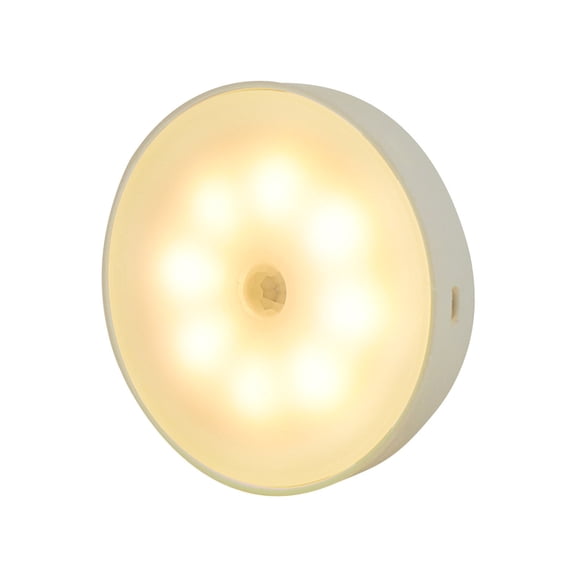 Motion Sensor Night Light, Solar Charging Rechargeable Cordless Led Lamp, Magnetic Wireless Table Lamp for Bedroom, Closet, Staircase, Automatic Dusk To Dawn Nightlight