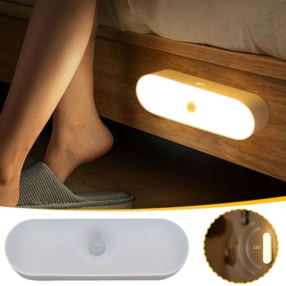 Motion Sensor Night Light with Rechargeable Battery, Magnetic Mount, and Eye-Protecting Warm Glow for Hallway, Bathroom, and Bedroom