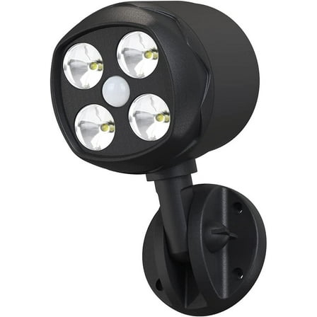 Motion Sensor Outdoor Lights, Battery Operated 600LM Motion Detector Security Lights, Black (1 Pack)