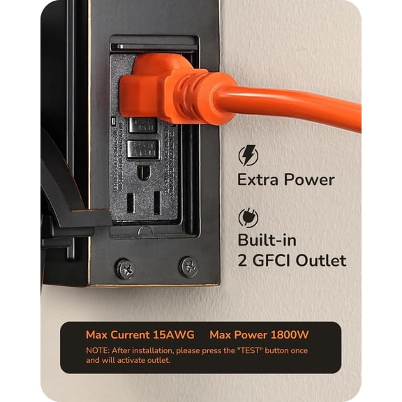 Motion Sensor Outdoor Lights, Porch Light with GFCI Outlet, Exterior Lighting Fixtures Dusk to  Outside Wall Sconce with Water Ripple Glass, Wall Mount Lantern Lamp for House Garage