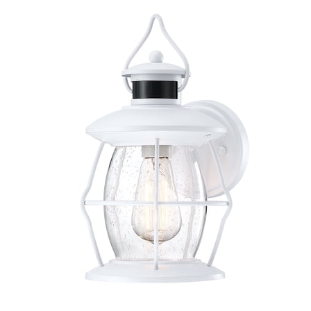 Motion Sensor Outdoor Lights, Upgrade Dusk to Dawn Wall Sconce Lantern, Exterior Light Fixtures Outside Lights for House Front Porch Garage Patio(White)