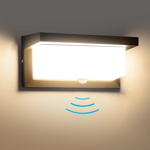 Motion Sensor Outdoor Lights Wired, Aluminum LED Outdoor Motion Sensor Light Indoor, Motion Lights for Outside Dusk to Dawn Outside Lighting Fixtures