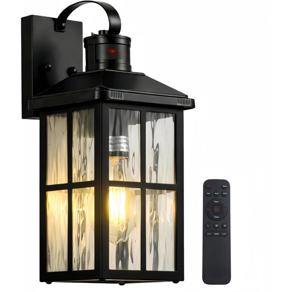 Motion Sensor Outdoor Porch Light: Dusk to Dawn Weatherproof Exterior Wall Lights Fixture, Black Outside Coach Lamp for House Garage Patio Front Door