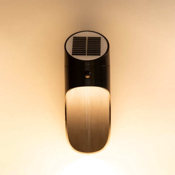 Motion Sensor Outdoor Wall Light Solar Powered LED Lights For Garden Courtyard Patio Waterproof Security Light For House Exterior Up Down Lighting