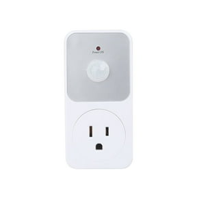 Motion Sensor Power Outlet Switch, Hallway, Living Room, Energy Saving Automatic On/Off, Wide Range Detection, White, Wall Mount, Indoor Use, Motion Activated Outlet Adapter
