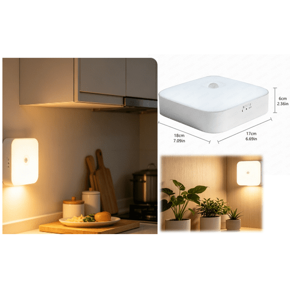 Motion Sensor Rechargeable Ceiling Light Indoor with Remote, Wireless Battery Operated Rechargeable Sensor Light for Closet, Garage, Hallway,Battery Powered Shower Lights