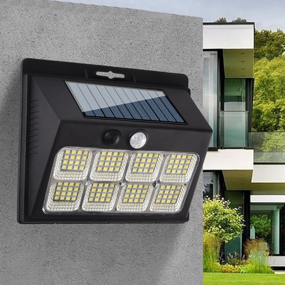 Motion Sensor Solar Outdoor Lights 3 Modes - Solar Powered Wall Security Lights, LED Light for Fence Yard Garden Patio Garage Front Door Porch