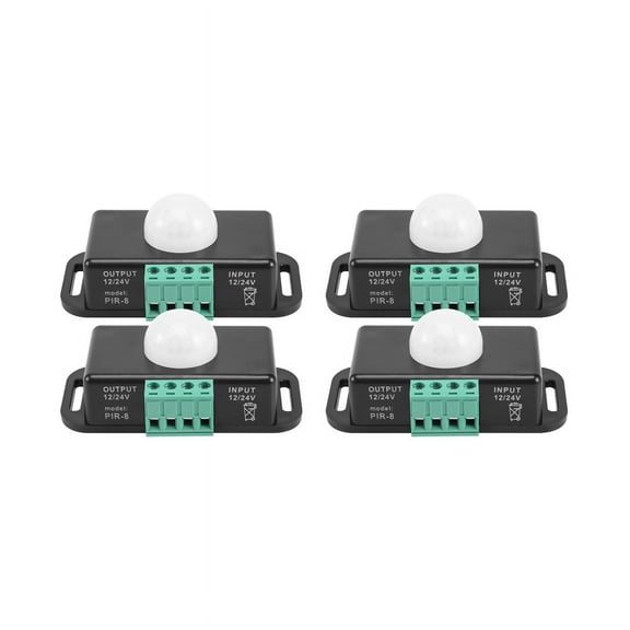 Motion Sensor Switch, 12V 24V PIR Sensor LED for Flexible LED Strips Light, 4 Pack