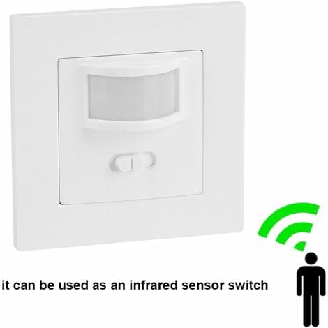 Motion Sensor Switch Detector AC 110V-240V Passive Infrared Sensor Universal Infrared Sensor Intelligent Occupancy Control Wall Switch