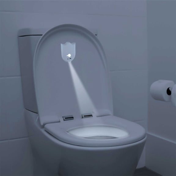 Motion Sensor Toilet Night Light Projector, 4 Patterns Auto-On LED Toilet Bowl Light with IPX65 Waterproof, Funny Gag Novelty Gift for Men Women Father, Nighttime Bathroom Safety Light for Elderly