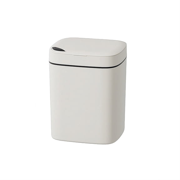 Motion Sensor Trash Can 6 Gallon Automatic Touchless Garbage Bin With Lid Waterproof Narrow Plastic Bathroom Wastebasket White