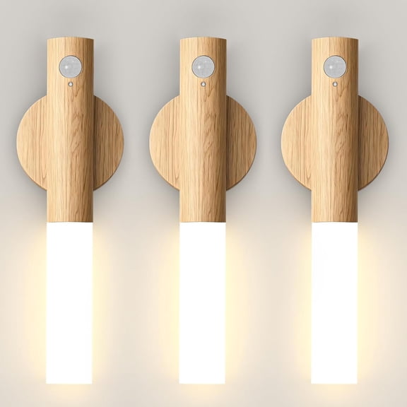 Motion Sensor Wall Light Sconce Beech 3 Pack Battery Operated Bestseling
