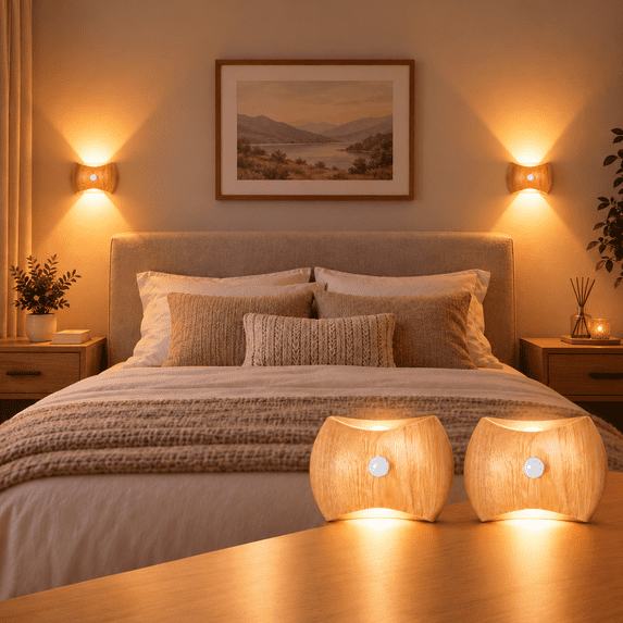 Rechargeable Motion Sensor Wall Sconce, 2 Pack Wireless LED Light with Magnetic Mount, up and Down Lighting for Bedroom, Hallway and Stair
