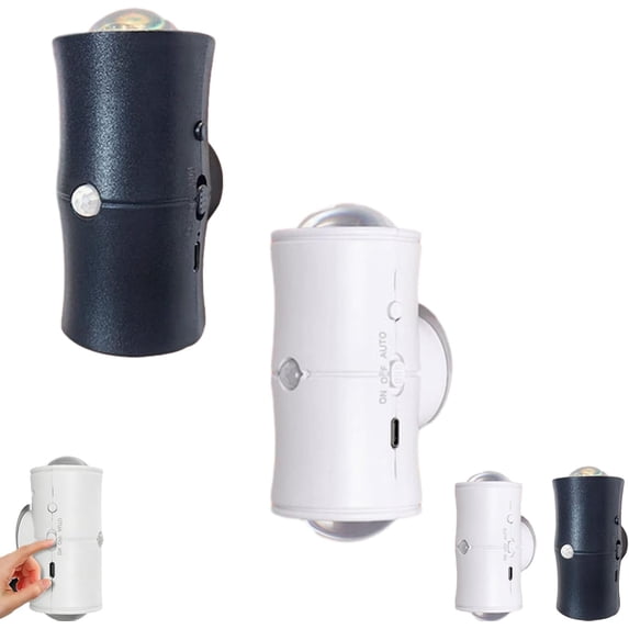Motion Sensor Wall Sconce, Magnetic Rechargeable LED Light with RGB Color Changing, 7 Colors Wireless Cabinet Light, USB-C Ambient Lighting for Bedroom Hallway(2Pcs)