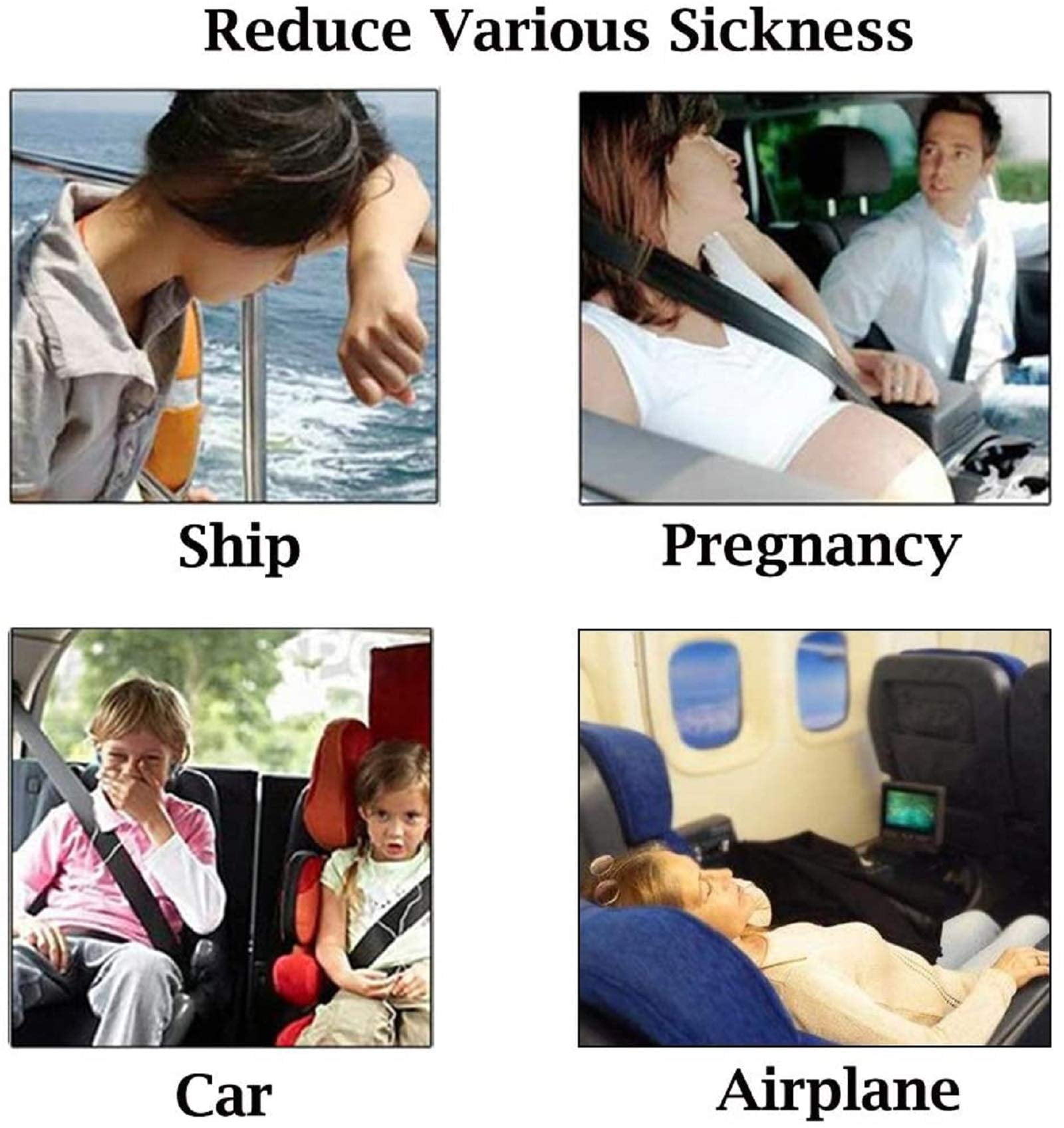 Motion Sickness Bands Sea Sickness Wristbands for Adult & Kid, Anti