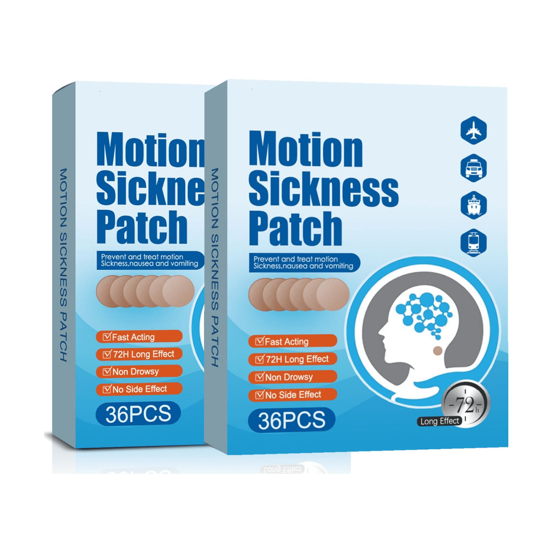 Motion Sickness Patch,Seasick Patches Anti Nausea Patches Behind Ear ...