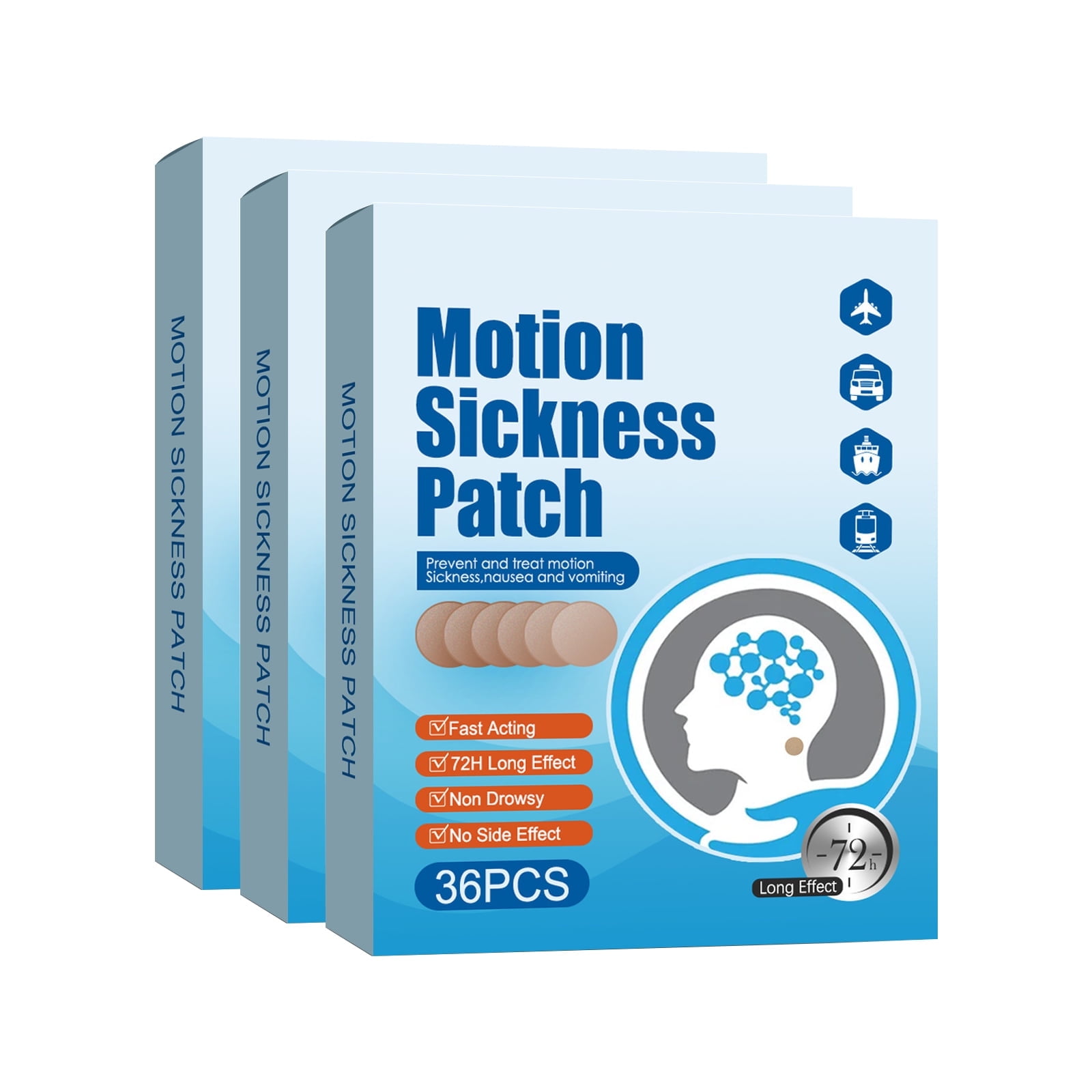 Motion Sickness Patches, Anti Nausea Sea Sickness Patch, Relieve