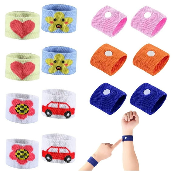 Motion Sickness Relief Bands for Kids Adults,Bexikou 8 Pairs Sea Sickness Wristbands,Anti Nausea Wristbands,Car Sickness Relief Bands Child Natural Vertigo Relief Bands for Car Sea Cruise Flying Trip