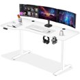 thumbnail image 1 of MotionGrey - Height Adjustable L Shaped Standing Desk, Motorized Frame - Left Table Top (White, 63"x29"), 1 of 6